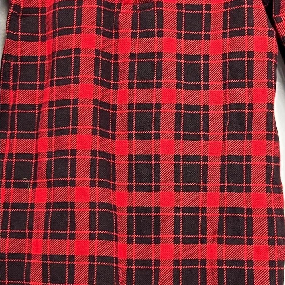 Ralph Lauren red and black plaid long sleeve knit jumpsuit size 12 months - Picture 4 of 11